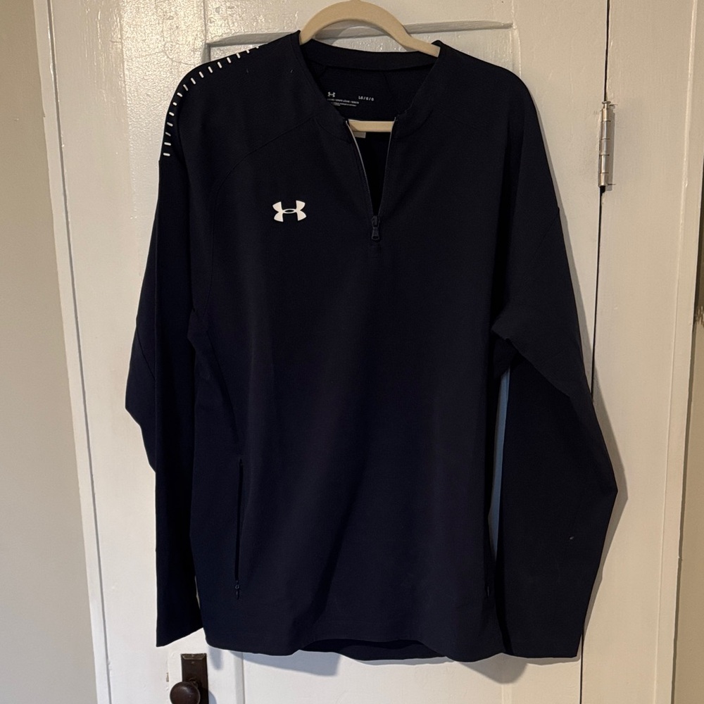 Under Armour Navy Loose Fit Quarter-zip Pullover